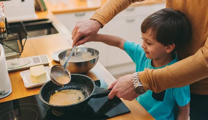 kid cooking induction