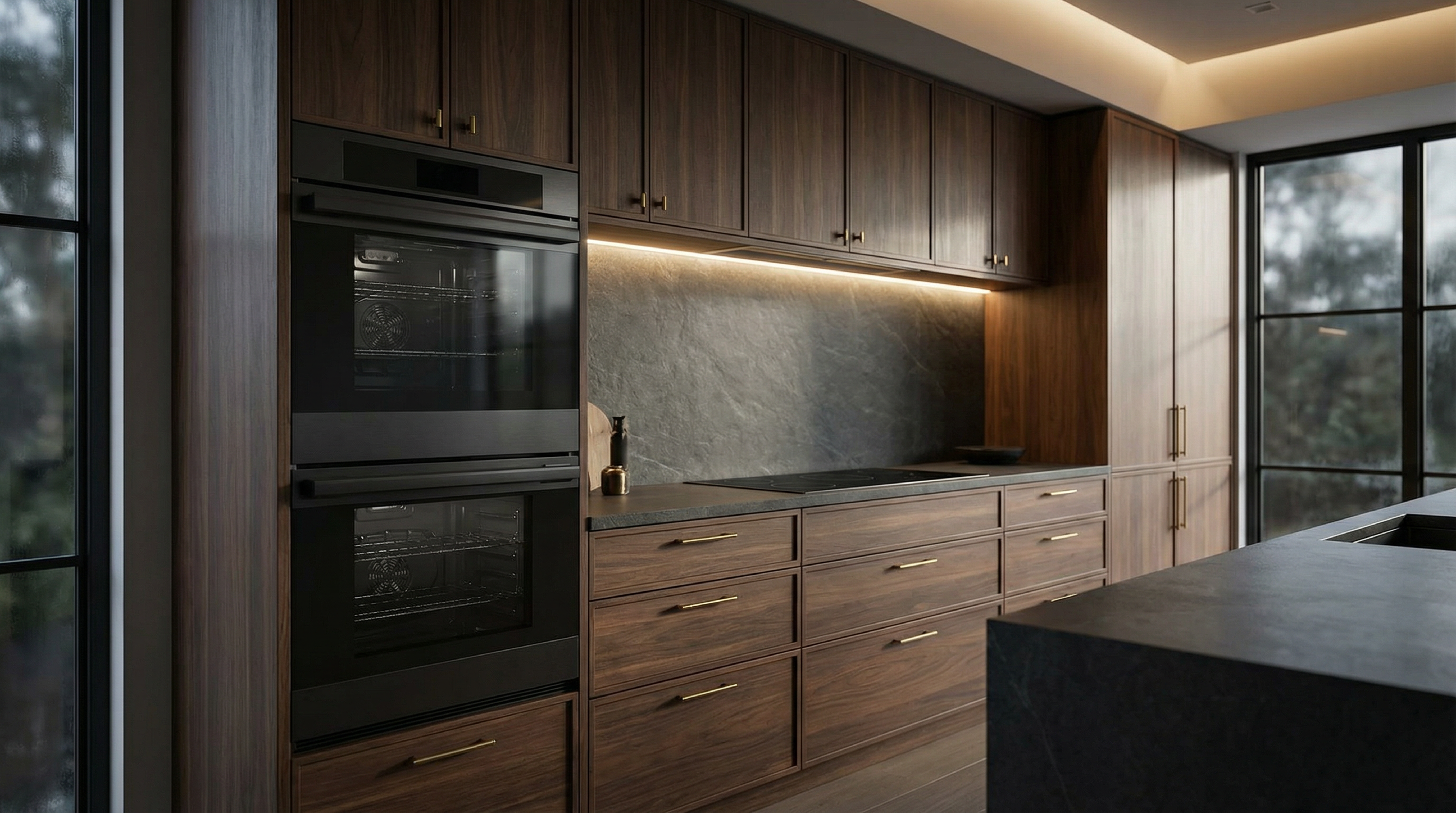 Induction-hardware-30-inch-black-stainless-steel-induction-electric-electric-convection-wall-oven-pizza-oven-36in-dropin-Luxury-Lifestyle